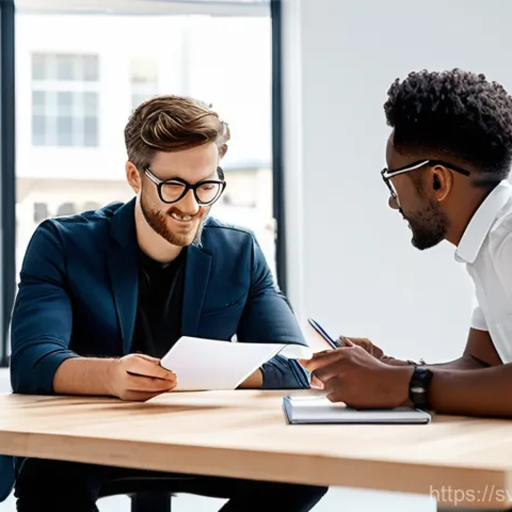 시각디자인 실무에서의 피드백 처리 - **Collaborative Design Refinement Session**
    A high-resolution, realistic photograph depicting a ...